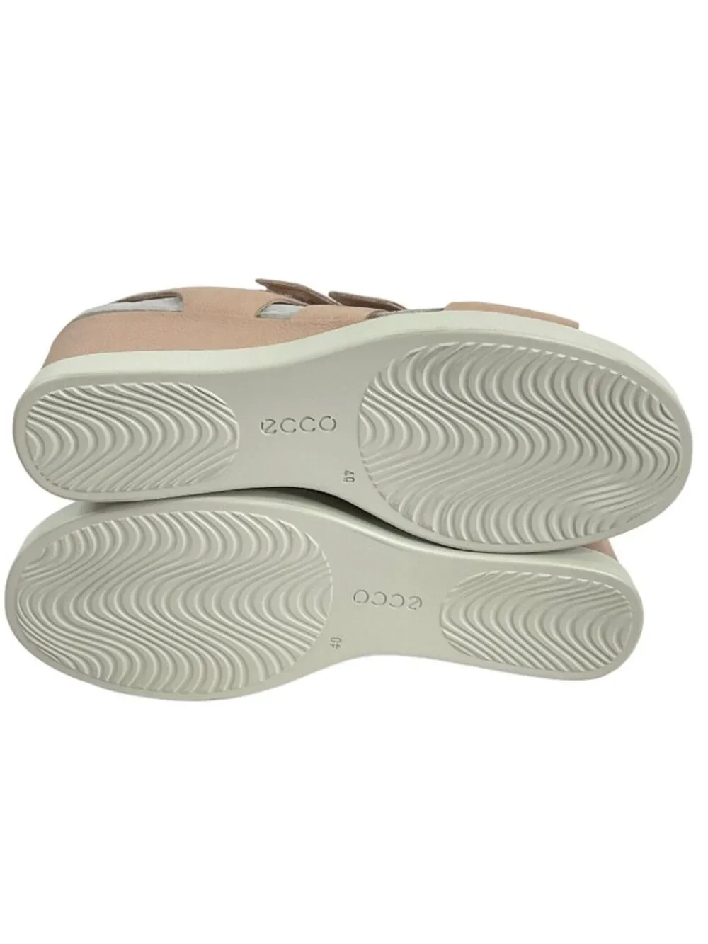Ecco Shoes Women Sandals Sz 9-9.5 EU 40 Shape Wedge Plateau Leather $180 Nib
